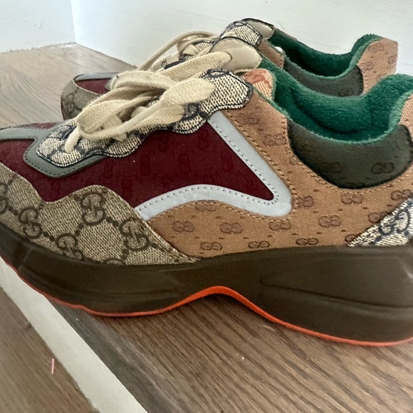 Gucci Women's Sneakers - burgandy, Green, Beige - Picture 3 of 8